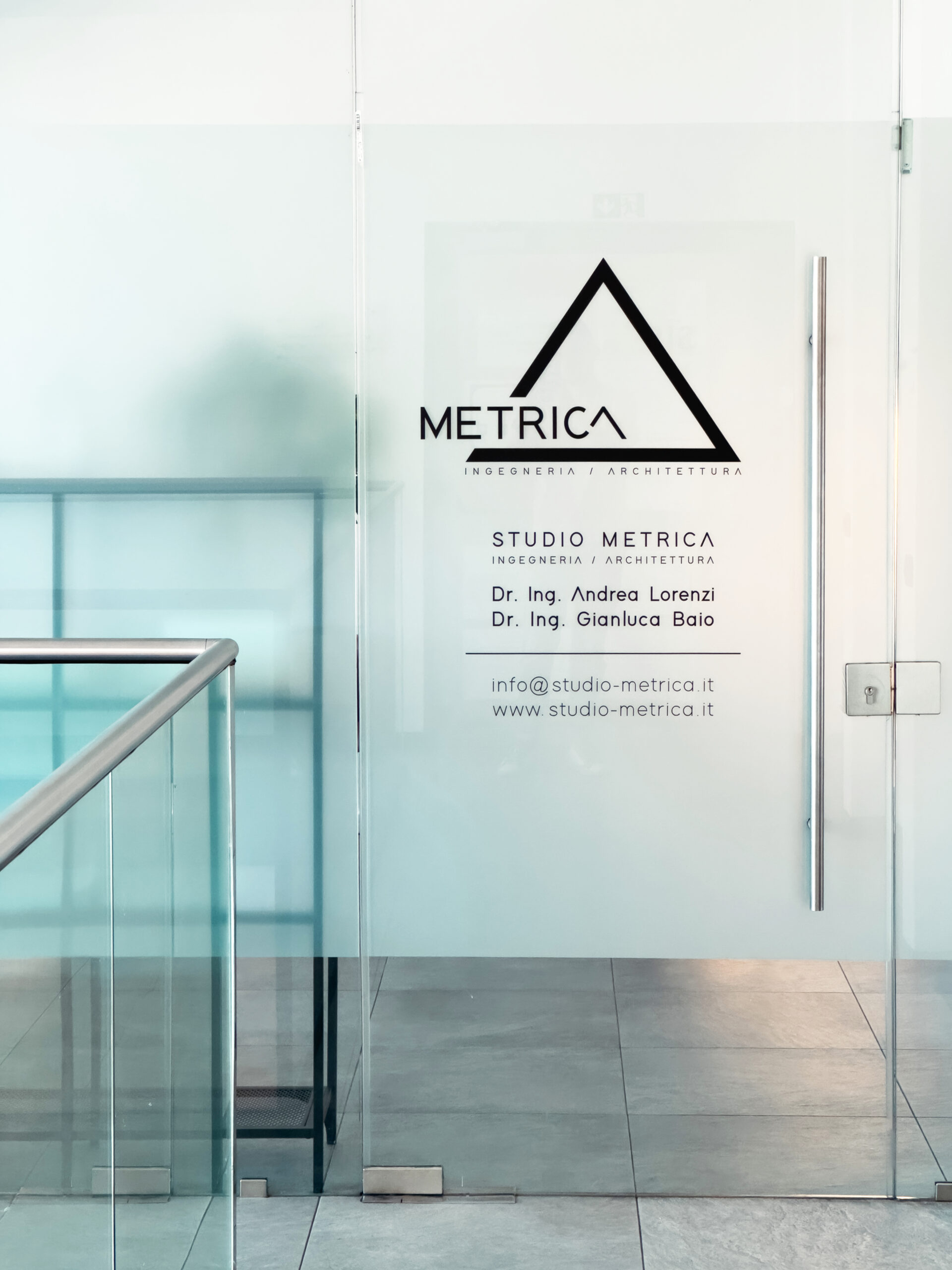 Ingresso dello Studio Metrica a Bolzano